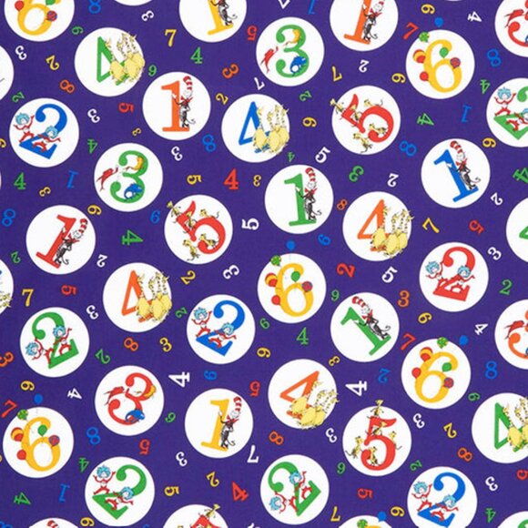 NWOT Handmade Dr. Seuss Bouffant Scrub Cap Surgical Hat, Counting with S… - Picture 3 of 6